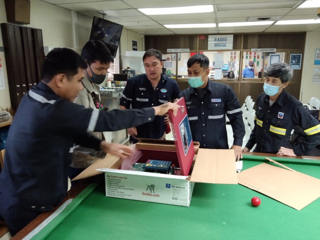 training fire alarm fire lite เทรนนิ่งสัญญาณแจ้งเหตุเพลิงไหม้แท่นขุดน้ำมัน chevron